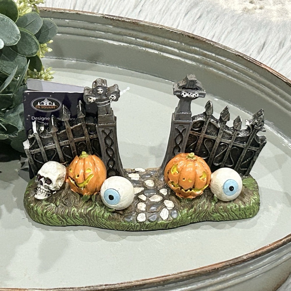FG‎ Square Halloween Village Spooky Gate New With Tags READ***